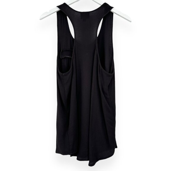 Prabal Gurung x Target Black Pebble Racerback Semi Sheer Tank Top sz S - Picture 2 of 7